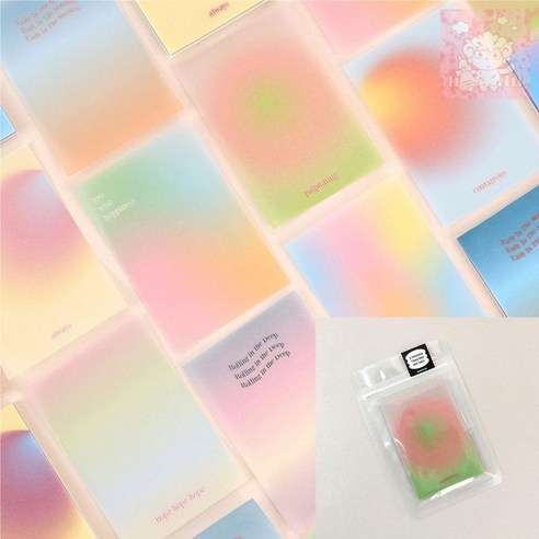 손톱갈라짐 손톱깎이세트 손톱깎이 손톱깍이 손톱정리도구 그라데이션 믹스 다꾸패드 반투명, 02. 레인보우, 1개