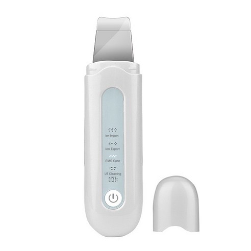 하얀색 초음파 스킨 스크러버 진동 페이셜 스크레이퍼 블랙헤드 제거기