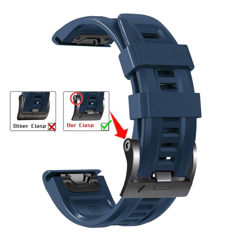 때문에 Garmin Fenix 6X 6Pro 5 5X Plus 스트랩 Quick Fit 22mm 26mm 고품질 실리콘 손목대 가민 시계대, #10, Quick Fit 26mm