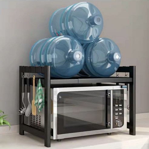 넓이와 높이가 조절 가능한 전자렌지 선반