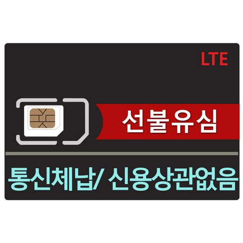 lg 선불유심 데이터 무제한 유심 구입 선불폰 요금제 칩 개통 통신연체 신용불량 본인인증 무료, 1개