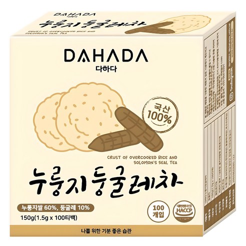 다하다 누룽지둥굴레차, 1.5g, 100개입, 1개