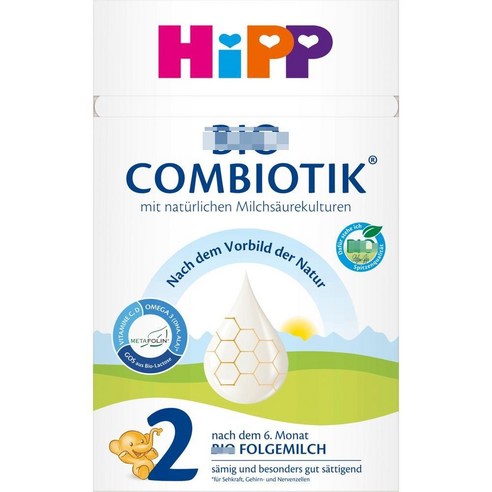 힙분유 팔로우업 분유 2단계 콤비오틱 Hipp Follow-up milk 2 Combiotik after the 6th month, 4개, 600g