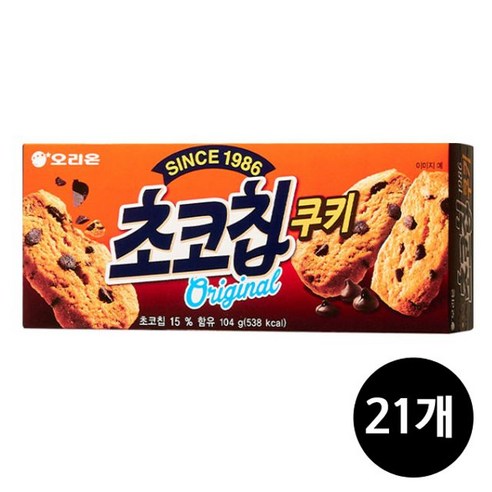 오리온 초코칩쿠키 104g 21개, 기본상품, 단일옵션