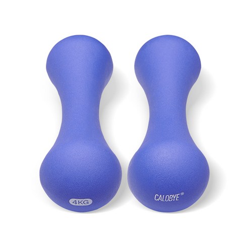 칼로바이 네오프렌 덤벨 4KG 2개 세트 홈트 필라테스 여자 여성 미용 아령, 1세트