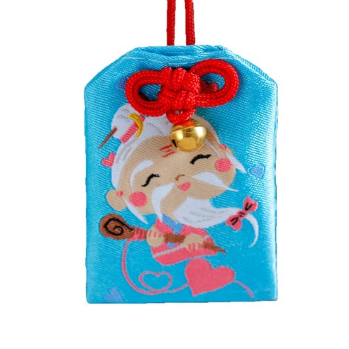Omamori Lucky Amulet - Many Styles of Charms for Blessing Fortune/Wealth/Health/Education/Love/etc, Chinese God of Love-Lake Blue