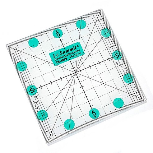혼합색상 논슬립 퀼트자 10cm x 10cm 재단자 시접자, 1개 자컷 혼합색상 논슬립 퀼트자 10cm x 10cm 재단자 시접자, 1개 자컷