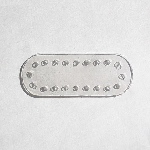 yarna PVC 가방 바닥 타원형 미니 10.5 x 4 cm 세트, 1개, 투명