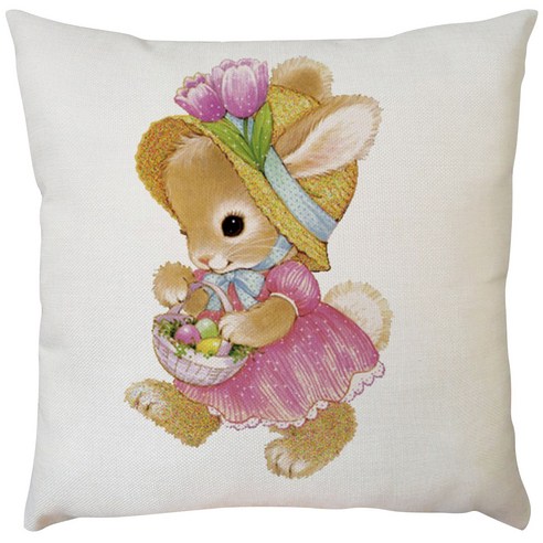 OEM Rabbit Easter Day Pillow Cover Sofa Cushion Custom Home DecorationQQQ201228093B, A