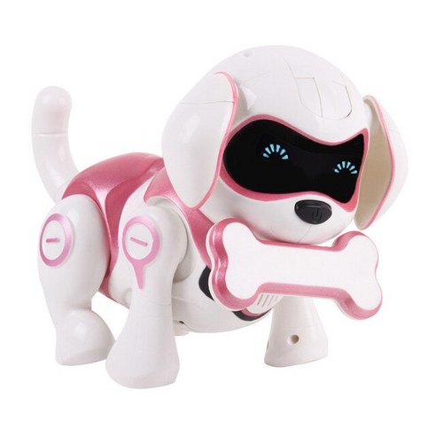 로봇강아지 스마트 강아지 로봇 인공지능 로봇개 새로운 제스처 센서 다기능 usb 충전 음악 장난감 개 교육 완구 장난감, 빨간색