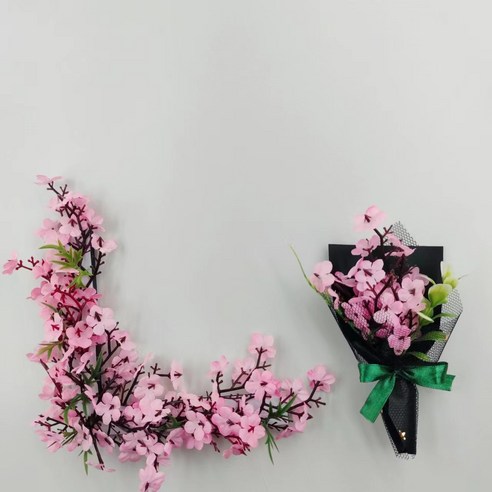가더GADE 납골당리스 코너형과 미니꽃다발 세트 봉안당꾸미기 조화꽃장식 부착식 틀장식, 5AE) No.5) PK