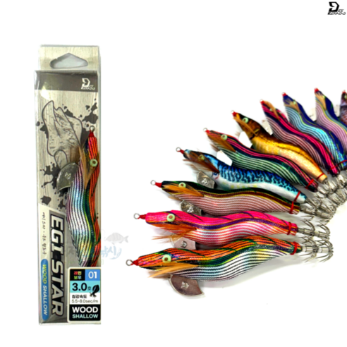 밤의 바다를 수놓는 예술, 데스페라도 에기스타 우드 오동목 에기 3.0호 쉘로우 (24년 신형) 오동목에기