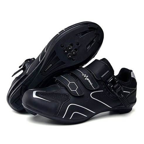 남성용 사이클링 신발 MTB 도로 자전거 신발 페달 플랫 초보자 스포츠 자전거 신발 남여 공용 신발, 45(275mm), 화이트 블랙 2