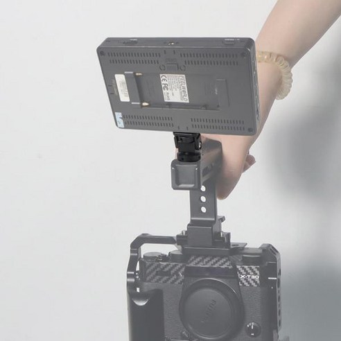 EVF 마운트 회전 및 틸트 콜드 슈 모니터 홀더 카메라 필드 마이크 플래시 라이트 브래킷용 구멍 1/4 