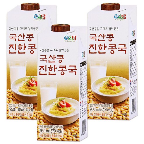 정식품 국산콩 진한콩국 950ml X 4, 8개 면사랑콩국물 Best Top5