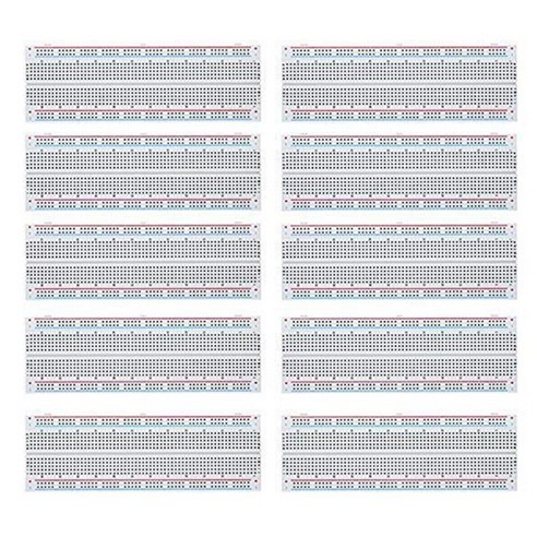Retemporel 10PCS 용 MB-102 MB102 브레드 보드 830 포인트 무납땜 PCB 빵 테스트 아두이노 DIY 개발, 1개, 하얀