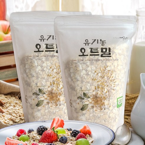 먹놀잼 유기농 오트밀, 450g, 2개