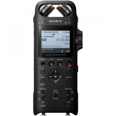 SONY 소니 선형 PCM 레코더 16GB 고해상도 기록 / 192kHz 24 비트 레코딩 사전 녹음 기능 디지털 리미터 호환 2019 모델 PCM-D10, 상품명참조