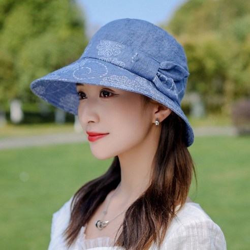 디이유 중년 여성 예쁜 여름모자