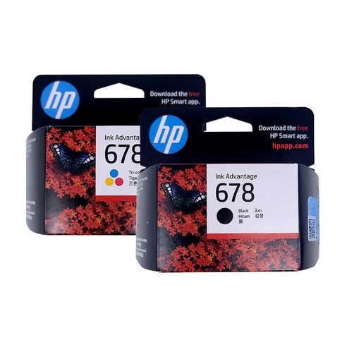 HP 678 잉크 HP3545 HP4645 HP2545 HP3540 HP2546, 검정+컬러, 1개