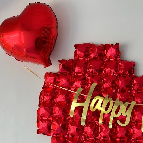 즈킁파티 빅하트 풍선 생일가랜드 머리띠 안경 세트: 생일 파티 연출을 위한 화려한 필수품