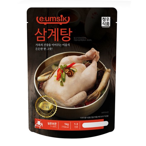 청우식품 이음식 삼계탕 1kg, 1개