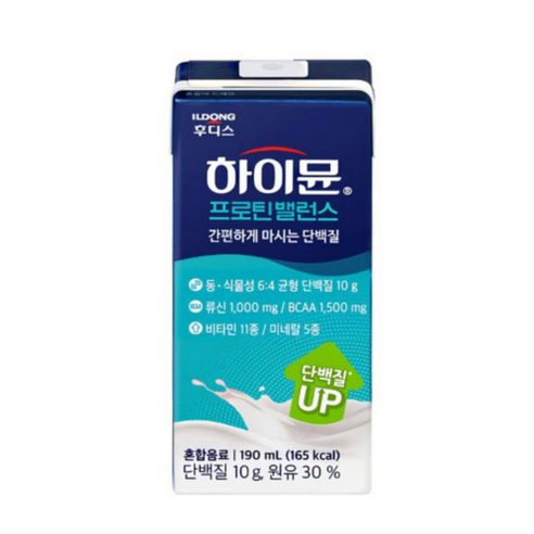 하이뮨 프로틴 밸런스 음료, 190ml, 16개