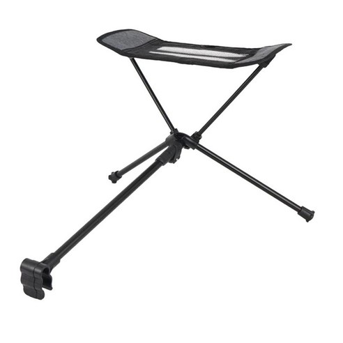 경량 접는 의자 발판 단단한 미끄럼 방지 접이식 캠핑 낚시 의자 발판 야외 파티오 좌석 발 다리 나머지 브래킷, 42x32cm, 알루미늄 합금, 검정