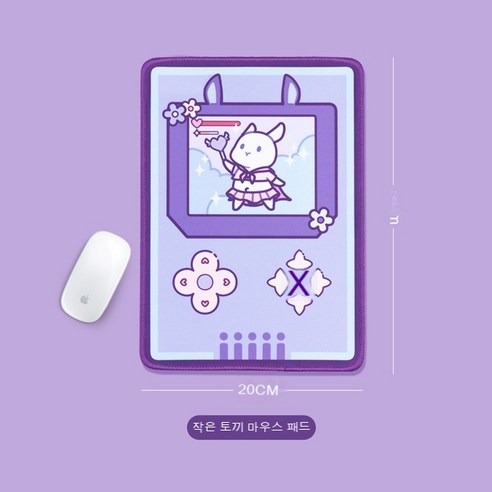 YJQ 초대형 Kawaii 게임용 마우스 패드 손목 받침대가있는 귀여운 토끼 귀 XXL 데스크 매트 방수 Nonslip 노트북 데스크 액세서리, 28 x 20 Small