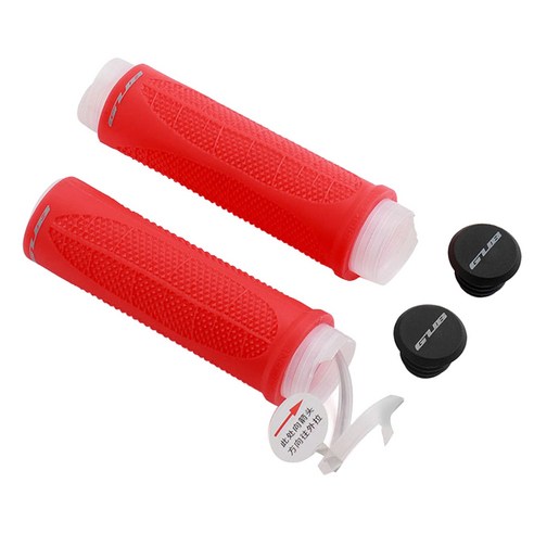 THE WAROOM SHOP 22.2mm 실리콘 MTB 도로 자전거 그립 충격 흡수 핸들 바 엔드 캡, 115MM, 레드