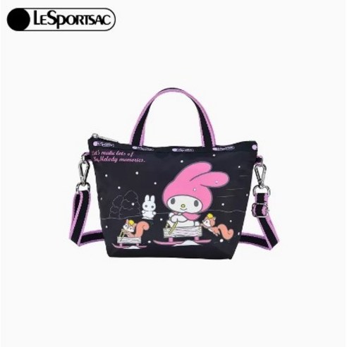 Lesportsac 레스포색 정품 X 산리오 콜라보 마이멜로디 메신져 미니백 L137