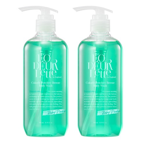 로더렛 인 잉글랜드 컬러핏 파우더리 브리즈 바디 워시 베이비 파우더향, 1개, 500ml