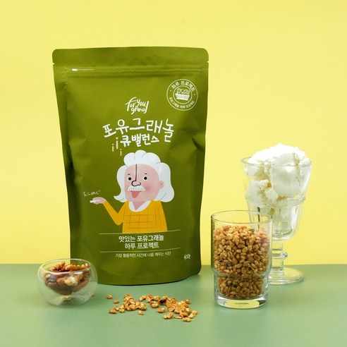 포유 그래놀 큐 발란스, 400g, 4개