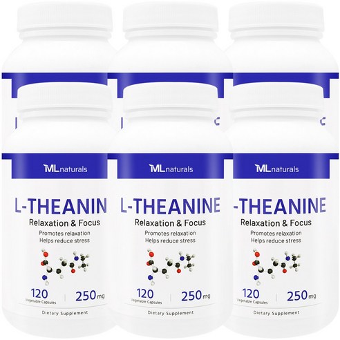 [미국빠른직구] 마이라이프 내추럴스 L-테아닌 250mg 120정 6병, 6개