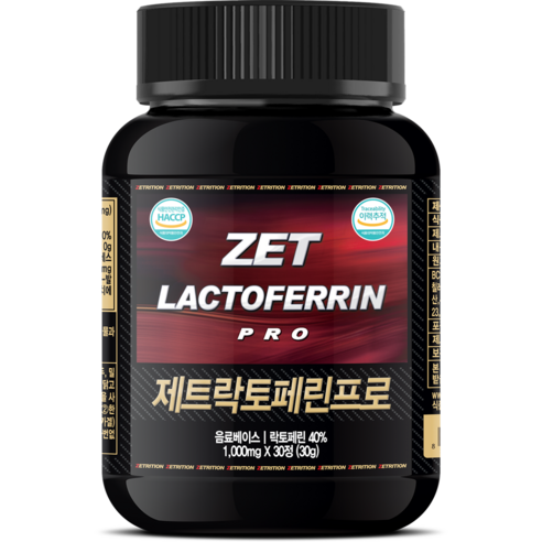 제트리션 제트락토페린프로 1000mg, 30정, 1개