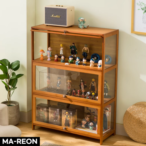 마레온 피규어진열장 장식장 레고진열장 원목 진열장