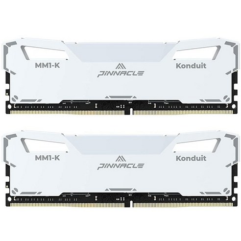 Timetec Pinnacle Konduit 32GB (2x16GB) DDR4 3600 CL18 XMP2.0 오버클럭킹 1.35V 듀얼 랭크 AMD 인텔 호환 데스크탑 게이밍 PC, 방열판 화이트 
데스크탑