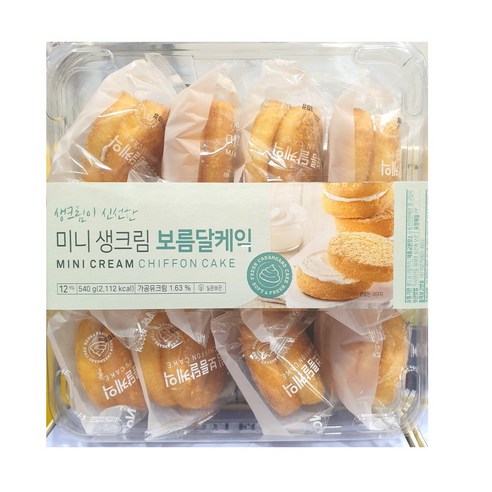 SAMLIP 삼립 미니생크림보름달 45g, 540g, 1개