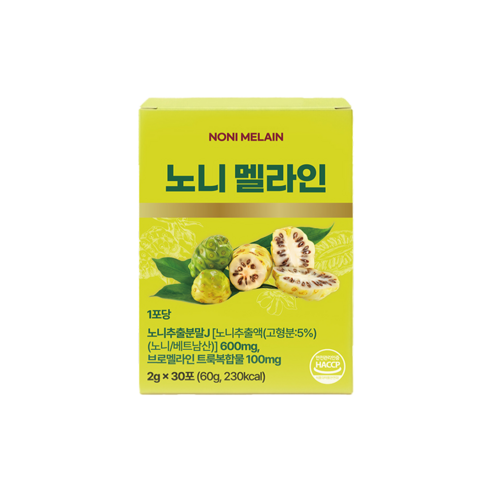 노니추출분말 노니멜라인 브로멜라인 트룩복합물 고함량 분해효소 붓기제거 염증다이어트, 60g, 1박스