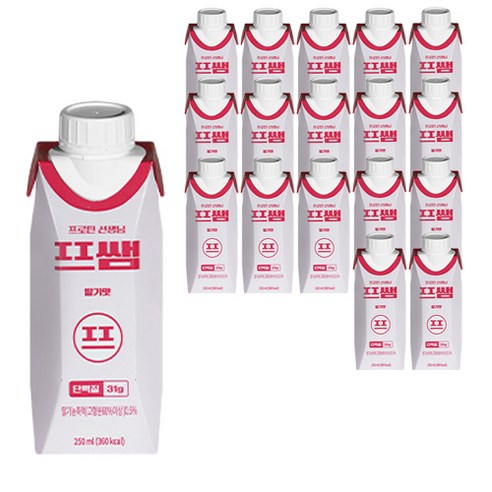 프쌤 단백질음료 딸기맛 250ml x 18개, 18개입