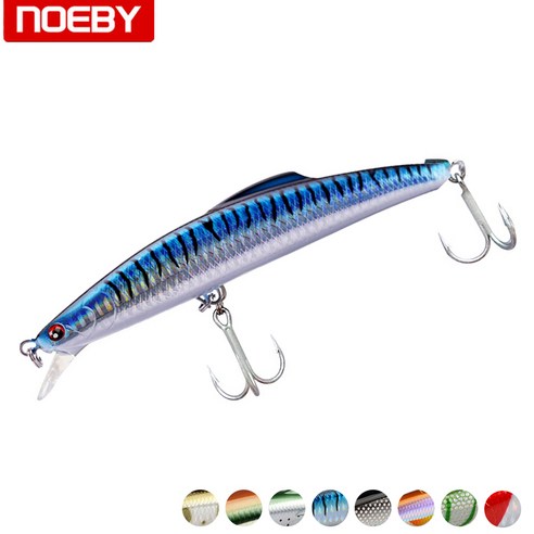 NOEBY Trolling Sea Fishing Lures 16cm 60g Sinking Minnow Saltwater Hard Plastic Big Bait NBL9067, 001