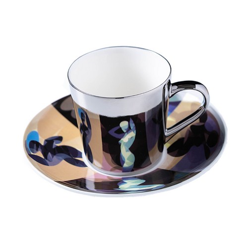 [SW] 거울 반사 커피 잔 유리 차 물 컵 크리 에이 티브 Coffeeware Drinkware, 카키_201-300ml
