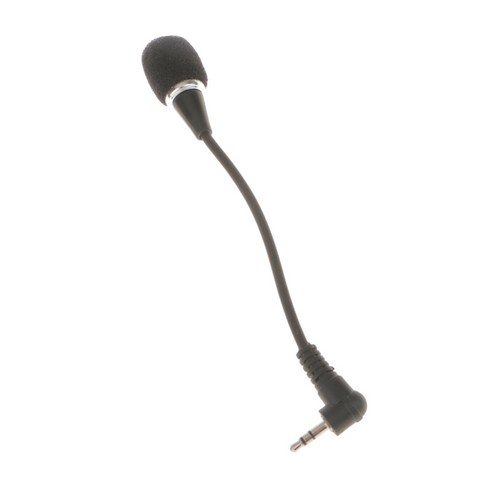유연한 3.5mm 잭 미니 마이크 마이크 PC 노트북 데스크탑 Skype Yahoo, Approx.10cm, 블랙, 플라스틱