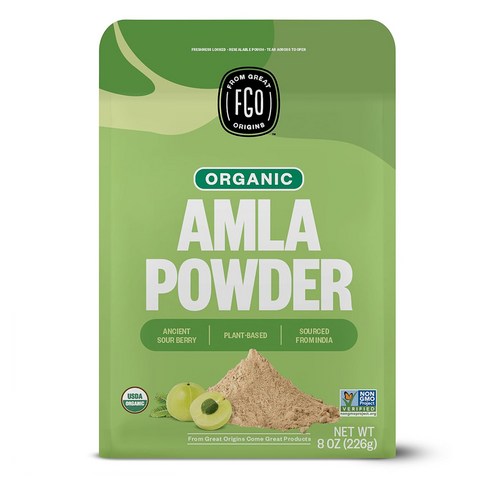 2개세트 FGO 암라가루 amla 암라 파우더 Organic Amla Powder, 226g, 2개