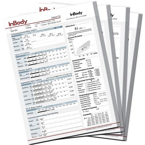 인바디용지 출력 결과지 종이 1박스 500매 270 J50 370s 380 570 580 770 970, 체형 결과지, 1박스(500매)