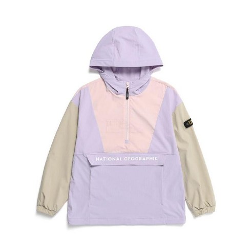[국내매장판] 내셔널지오그래픽 키즈 K231UFT260 배색 후드아노락 JP LAVENDER 자켓