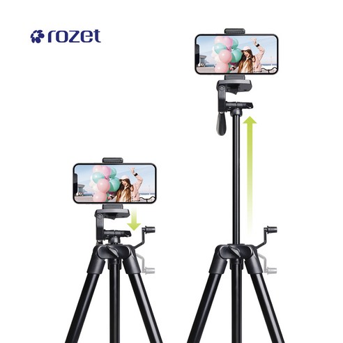 rozet 스마트폰 핸드폰 튼튼한 유튜브 카메라 삼각대 거치대 RX-5575, .