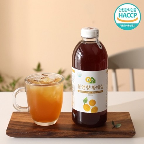 봄앤향 황매실 하동 해밀농원 매실청 매실원액, 1000ml×1병, 1000ml