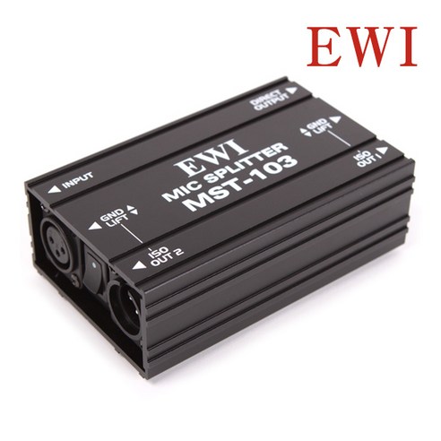EWI 다이렉트 박스 팬텀파워 스필리터 DI BOX Direct Injection BOX Phantom Power Splitter Line Mixer, MST-103 (1:3 스플리터)