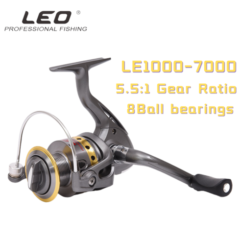 LEO LE series fishing reels 1000-7000 8BB 5.5:1 기어비 전선릴 문어낚시릴 브레이크 릴 원투 릴 리갈lt 스피닝릴1000 료비릴 드랙음 릴, 2000